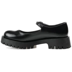 Journee Collection Womens Kamie Mary Jane Round Toe Buckle Flats