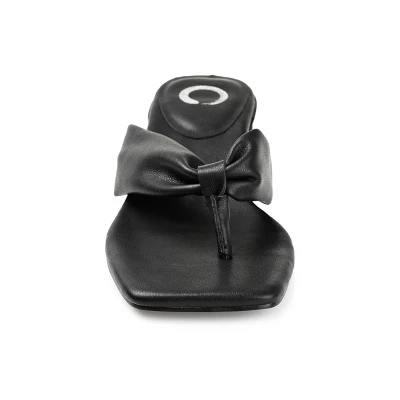 Journee Collection Womens Seelah Low Stacked Heel Flip Flop Sandals 7 Journee Collection Womens Seelah Low Stacked Heel Flip Flop Sandals - Image 5