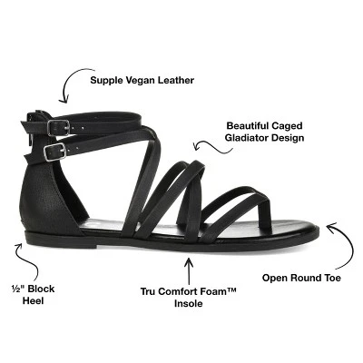 Journee Collection Womens Zailie Tru Comfort Foam Gladiator Flat Sandals 9 Journee Collection Womens Zailie Tru Comfort Foam Gladiator Flat Sandals - Image 7