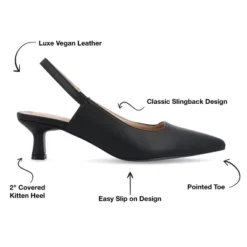 Journee Collection Womens Paulina Kitten Heel Sling Back Pointed Toe Pumps 22 Journee Collection Womens Paulina Kitten Heel Sling Back Pointed Toe Pumps -Journee Collection GUEST 9d25b358 a663 4418 ad12 59ab741615e4