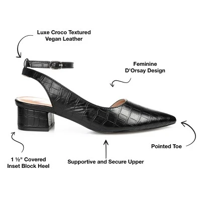 Journee Collection Womens Keefa Pointed Toe Low Block Heel Pumps 9 Journee Collection Womens Keefa Pointed Toe Low Block Heel Pumps - Image 7