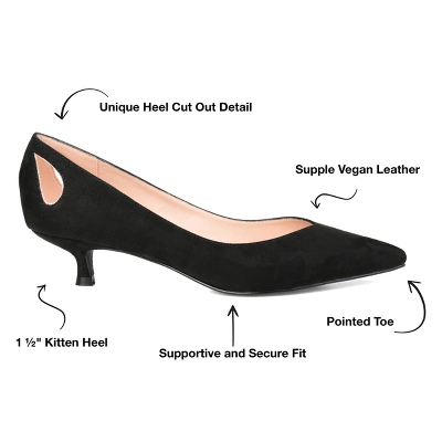 Journee Collection Womens Goldie Pointed Toe Kitten Heel Pumps 9 Journee Collection Womens Goldie Pointed Toe Kitten Heel Pumps - Image 7