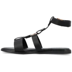 Journee Collection Womens Eleanora Tru Comfort Foam Multi Strap Flat Sandal