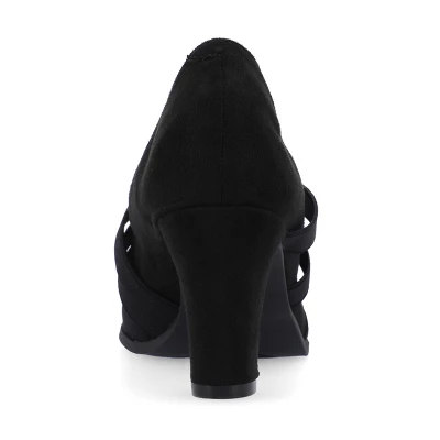 Journee Collection Womens Loren Comfort Insole Wide Width Round Toe Mid Block Heel Pumps 4 Journee Collection Womens Loren Comfort Insole Wide Width Round Toe Mid Block Heel Pumps - Image 2