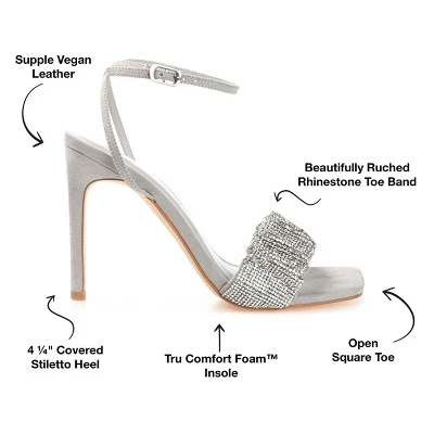 Journee Collection Womens Arlette Tru Comfort Foam Open Toe High Stiletto Pumps Grey 9 9 Journee Collection Womens Arlette Tru Comfort Foam Open Toe High Stiletto Pumps Grey 9 - Image 7