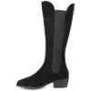 Journee Collection Womens Celesst Tru Comfort Foam Extra Wide Calf Stacked Heel Knee High Boots