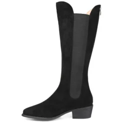Journee Collection Womens Celesst Tru Comfort Foam Extra Wide Calf Stacked Heel Knee High Boots