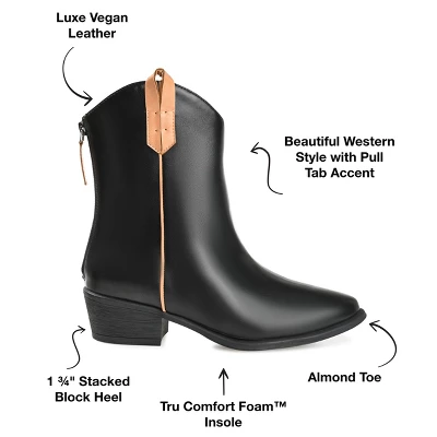 Journee Collection Womens Novva Tru Comfort Foam Back Heel Zip Stacked Heel Booties 9 Journee Collection Womens Novva Tru Comfort Foam Back Heel Zip Stacked Heel Booties - Image 7