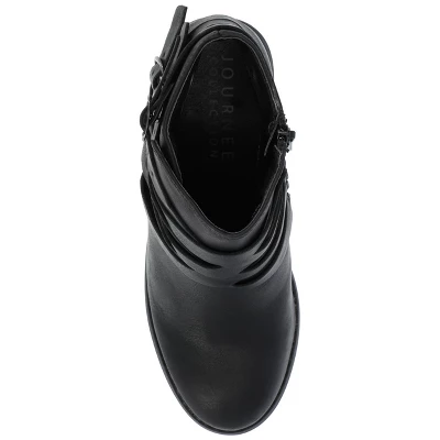 Journee Collection Womens Strap Inside Zip Stacked Heel Booties 5 Journee Collection Womens Strap Inside Zip Stacked Heel Booties - Image 3