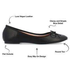 Journee Collection Womens Vika Slip On Round Toe Ballet Flats -Journee Collection GUEST ab0fd20f 7f5d 4cc7 bf9d 0ff333e8d137
