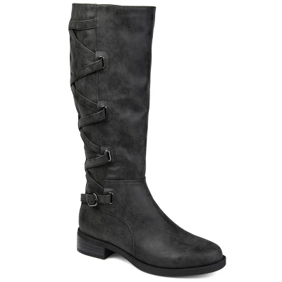 Journee Collection Womens Carly Wide Calf Stacked Heel Riding Boots 11 Journee Collection Womens Carly Wide Calf Stacked Heel Riding Boots - Image 9
