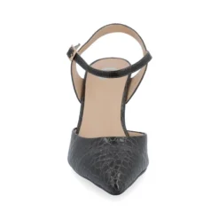 Journee Collection Womens Nixey Croco Texture Buckle Pointed Toe Pumps -Journee Collection GUEST ab75bcc5 2f17 4f86 93f4 976300fad8f4