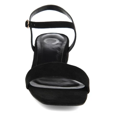 Journee Collection Womens Beyla Open Square Toe Low Block Heel Sandals 7 Journee Collection Womens Beyla Open Square Toe Low Block Heel Sandals - Image 5