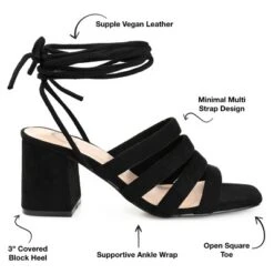 Journee Collection Womens Sevyn Open Square Toe Block Heel Sandals -Journee Collection GUEST abffa3e3 fe05 445f a379 7e05a4358b6d 1