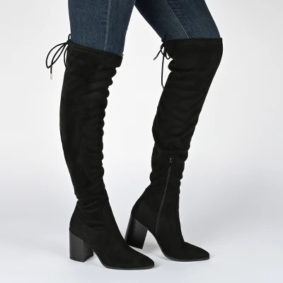 Journee Collection Womens Paras Tru Comfort Foam Wide Calf Stacked Heel Over The Knee Boots 10 Journee Collection Womens Paras Tru Comfort Foam Wide Calf Stacked Heel Over The Knee Boots - Image 8