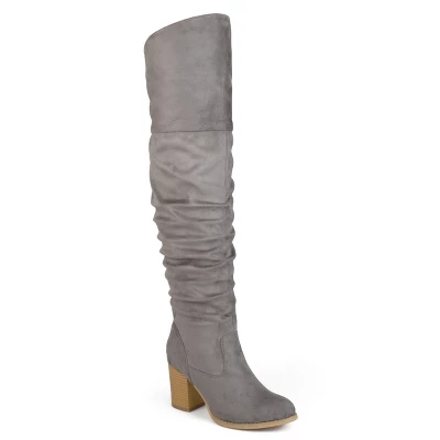 Journee Collection Womens Kaison Wide Width Extra Wide Calf Stacked Heel Over The Knee Boots 12 Journee Collection Womens Kaison Wide Width Extra Wide Calf Stacked Heel Over The Knee Boots - Image 10