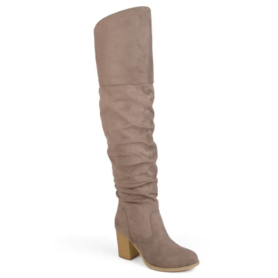 Journee Collection Womens Kaison Wide Calf Stacked Heel Over The Knee Boots 14 Journee Collection Womens Kaison Wide Calf Stacked Heel Over The Knee Boots - Image 12