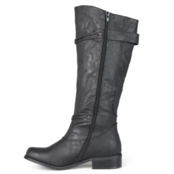 Journee Collection Womens Harley Stacked Heel Riding Boots