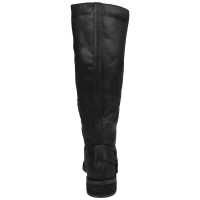 Journee Collection Womens Meg Stacked Heel Riding Boots 4 Journee Collection Womens Meg Stacked Heel Riding Boots - Image 2