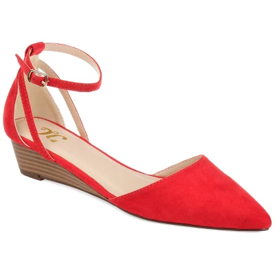 Journee Collection Womens Arkie Buckle Pointed Toe Sliver Wedge 15 Journee Collection Womens Arkie Buckle Pointed Toe Sliver Wedge - Image 13