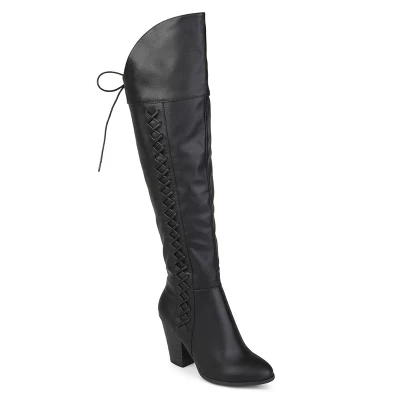 Journee Collection Womens Spritz-p Wide Calf Stacked Heel Over The Knee Boots 11 Journee Collection Womens Spritz-p Wide Calf Stacked Heel Over The Knee Boots - Image 9