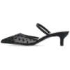 Journee Collection Womens Allana Slip On Kitten Heel Mule Pump