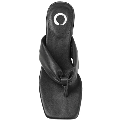 Journee Collection Womens Seelah Low Stacked Heel Flip Flop Sandals 5 Journee Collection Womens Seelah Low Stacked Heel Flip Flop Sandals - Image 3