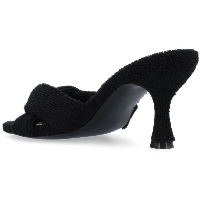 Journee Collection Womens Mannon Soft Terry Cloth Slip On Open Toe Pumps 8 Journee Collection Womens Mannon Soft Terry Cloth Slip On Open Toe Pumps - Image 6