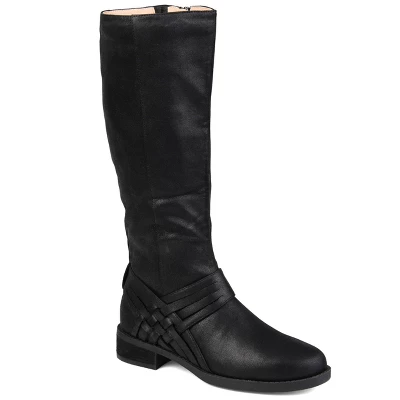Journee Collection Womens Meg Stacked Heel Riding Boots 11 Journee Collection Womens Meg Stacked Heel Riding Boots - Image 9