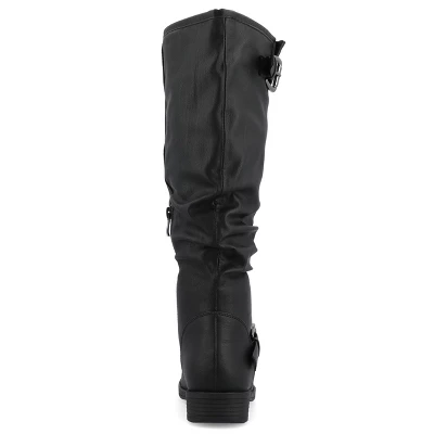 Journee Collection Womens Stormy Stacked Heel Riding Boots 4 Journee Collection Womens Stormy Stacked Heel Riding Boots - Image 2