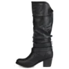 Journee Collection Womens Late Wide Width Wide Calf Stacked Heel Mid Calf Boots