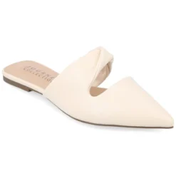 Journee Collection Womens Enniss Open Side Pointed Toe Mule Flats -Journee Collection GUEST b9c47894 c062 4abc 85b2 ff2e43fa8d6d