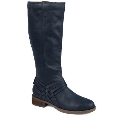 Journee Collection Womens Meg Stacked Heel Riding Boots 14 Journee Collection Womens Meg Stacked Heel Riding Boots - Image 12