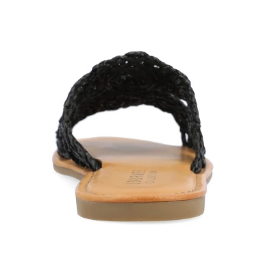 Journee Collection Womens Lissia Tru Comfort Foam Slip On Slide Flat Sandals 4 Journee Collection Womens Lissia Tru Comfort Foam Slip On Slide Flat Sandals - Image 2