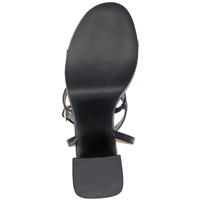 Journee Collection Womens Samilee Metallic Vegan Leather Platform Sandals 6 Journee Collection Womens Samilee Metallic Vegan Leather Platform Sandals - Image 4