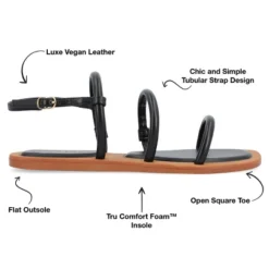 Journee Collection Womens Karrio Tru Comfort Foam Buckle Sling Back Flat Sandals -Journee Collection GUEST bb1186e6 b15f 4b64 9d3b 2934d3c60c68