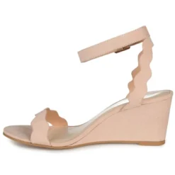 Journee Collection Womens Loucia Buckle Ankle Strap Wedge Sandals