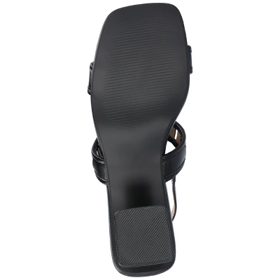 Journee Collection Womens Ismay Laser Cut Sling Back Block Heel Sandals 6 Journee Collection Womens Ismay Laser Cut Sling Back Block Heel Sandals - Image 4