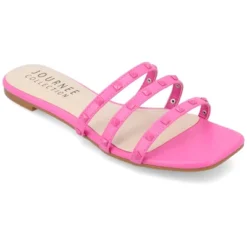 Journee Collection Womens Camarie Slip On Slide Multi Strap Sandals -Journee Collection GUEST bf22e1c3 7dfa 40b1 8321 eb2aa4c81651