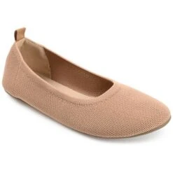 Journee Collection Womens Jersie Knit Foldable Round Toe Slip On Flats -Journee Collection GUEST c0554d90 5fd6 4839 b1af db9e187d09df
