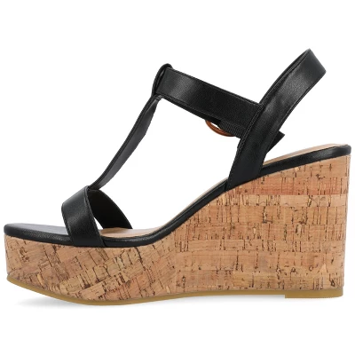 Journee Collection Womens Matildaa Tru Comfort Foam Buckle Platform Wedge Sandals 3 Journee Collection Womens Matildaa Tru Comfort Foam Buckle Platform Wedge Sandals