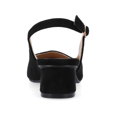 Journee Collection Womens Sylvia Sling Back Covered Block Heel Pumps 4 Journee Collection Womens Sylvia Sling Back Covered Block Heel Pumps - Image 2