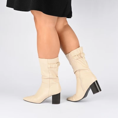 Journee Collection Womens Wilo Tru Comfort Foam Wide Calf Stacked Heel Mid Calf Boots 10 Journee Collection Womens Wilo Tru Comfort Foam Wide Calf Stacked Heel Mid Calf Boots - Image 8