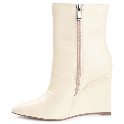 Journee Collection Womens Glorria Tru Comfort Foam Inside Zip Wedge Booties 3 Journee Collection Womens Glorria Tru Comfort Foam Inside Zip Wedge Booties