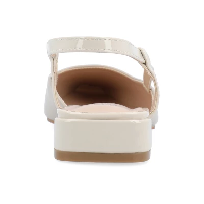 Journee Collection Womens Paislee Sling Back Block Heel Square Toe Flats 4 Journee Collection Womens Paislee Sling Back Block Heel Square Toe Flats - Image 2