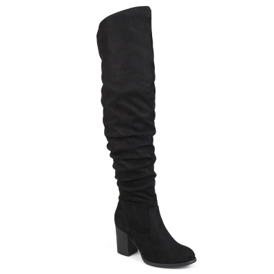 Journee Collection Womens Kaison Wide Width Extra Wide Calf Stacked Heel Over The Knee Boots 11 Journee Collection Womens Kaison Wide Width Extra Wide Calf Stacked Heel Over The Knee Boots - Image 9