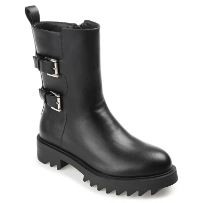 Journee Collection Womens Yasmine Almond Toe Block Heel High Ankle Booties 11 Journee Collection Womens Yasmine Almond Toe Block Heel High Ankle Booties - Image 9