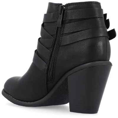 Journee Collection Womens Strap Inside Zip Stacked Heel Booties 8 Journee Collection Womens Strap Inside Zip Stacked Heel Booties - Image 6