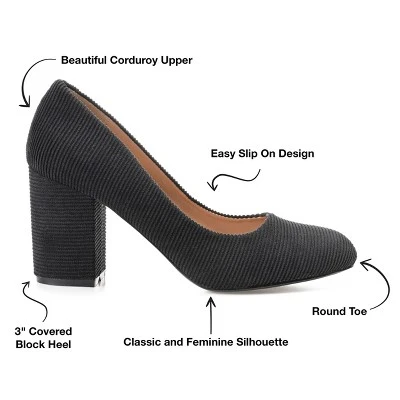 Journee Collection Womens Fai Round Toe Mid Block Heel Pumps 9 Journee Collection Womens Fai Round Toe Mid Block Heel Pumps - Image 7