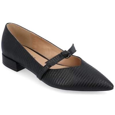 Journee Collection Womens Cait Textured Material Slip On Mary Jane Flats 11 Journee Collection Womens Cait Textured Material Slip On Mary Jane Flats - Image 9